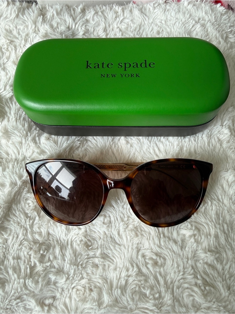 kate spade Tortoise Cat-Eye Sunglasses with Brown Lenses